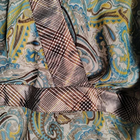 Lane Bryant Top Womens 20 Brown Paisley Halter Neck Blouse Y2K Retro Boho NWT - Picture 3 of 12